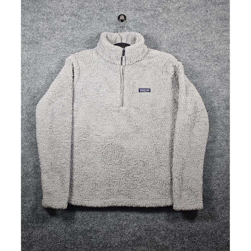 Patagonia Los Gatos 1/4 Zip Fleece Pullover Gray Women's Size Large Plush Soft